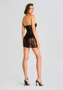 Lenore Lace Dress(Black,XXS)