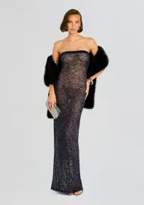 Villy Sequin Gown(Navy,XXS)