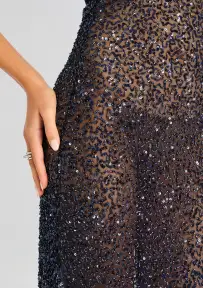 Villy Sequin Gown(Navy,XXS)