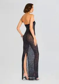 Villy Sequin Gown(Navy,XXS)