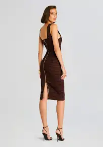 Weyla Knit Dress(Metallic Earth/Black,XXS)