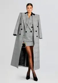 Charlene Coat(Black/White,XXS)