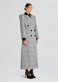 Charlene Coat(Black/White,XXS)