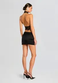 Reeve Silk Skirt(Black,XXS)
