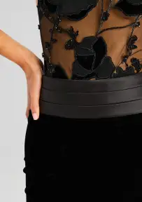 Flora Velvet Skirt(Black,XXS)
