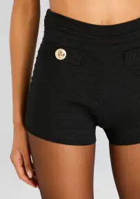 Ashton Bandage Short(Metallic Black,XXS)