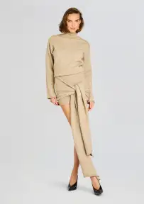 Calloway Sweater Dress(Greige,XXS)