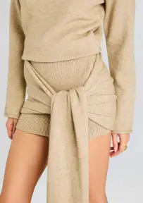 Calloway Sweater Dress(Greige,XXS)