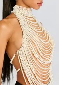 Elsie Pearl Top(White,XXS)