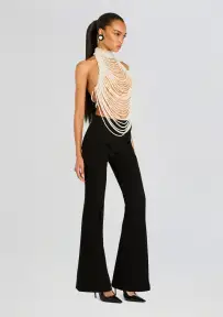 Elsie Pearl Top(White,XXS)