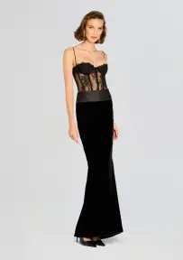 Gisela Lace Bodysuit(Black,XXS)