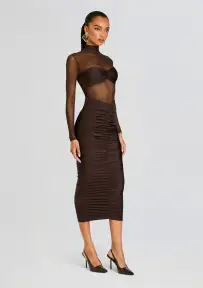 Levina Dress(Ash Brown,XXS)