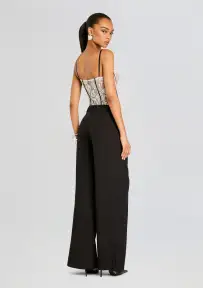 Lovisa Corset Bodysuit(Black/White,XXS)