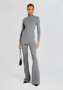 Michi Knit Top(Heathered Grey,XXS)