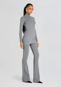 Michi Knit Top(Heathered Grey,XXS)