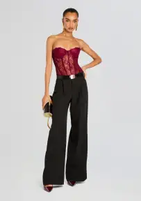 Otto Lace Bodysuit(Mulberry,XXS)
