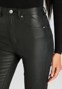 Presely High Rise Flare Jean(Coated Black,23)