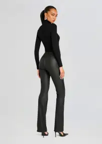 Presely High Rise Flare Jean(Coated Black,23)