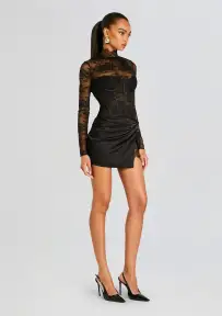 Valentina Lace Bodysuit(Black,XXS)