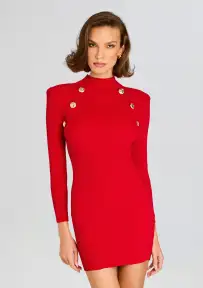 Aislinn Dress(Fiery Red,XXS)