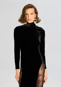Amor Velvet Dress(Black,XXS)