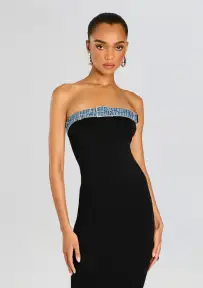 Blanche Dress(Black/River,XXS)