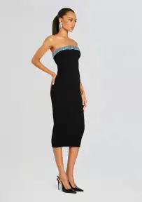 Blanche Dress(Black/River,XXS)