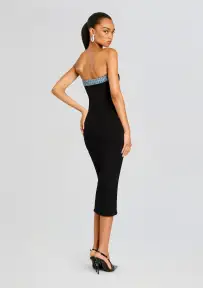 Blanche Dress(Black/River,XXS)