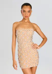 Chicca Dress(Nude/Silver,XXS)