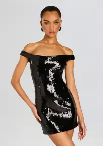 Dannie Sequin Dress(Black,XXS)