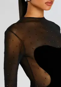 Delmer Velvet Dress(Black,XXS)