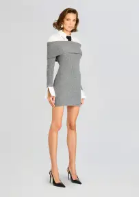 Elodie Sweater Dress(Heathered Grey,XXS)