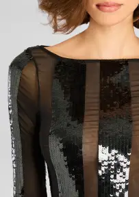 Elsi Sequin Dress(Black,XXS)