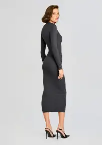 Fina Tea Length Dress(Charcoal,XXS)