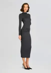 Fina Tea Length Dress(Charcoal,XXS)