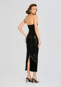 Karrah Embellished Knit Dress(Black,XS)