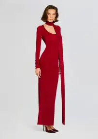 Rashelle Maxi Dress(Ruby Red,XXS)