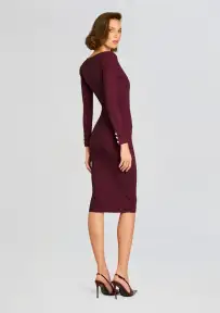 Sadelle Knit Dress(Metallic Mulberry,XXS)