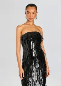 Silia Sequin Dress(Black,XS)