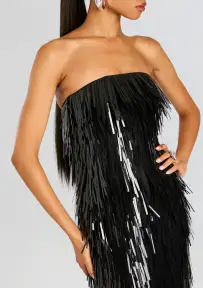 Silia Sequin Dress(Black,XS)