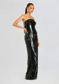 Silia Sequin Dress(Black,XS)