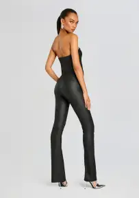 Vice Slim Flare Jumpsuit(Coated Black,XXS)