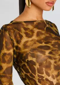Vienna Silk Dress(Vintage Mixed Animal,XXS)