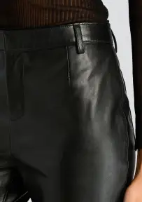 Adelina Leather Pant(Black,XXS)