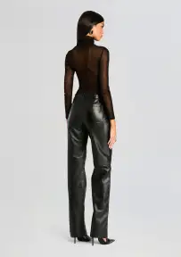 Adelina Leather Pant(Black,XXS)