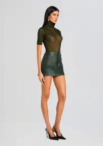 Paula Short Sleeve Sweater(Forest Green,XXS)