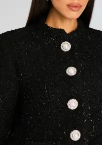 Carole Jacket(Black/White,XXS)