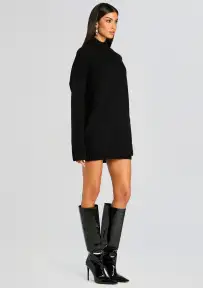 Dessa Chuny Knit Sweater Dress(Black,XXS)