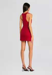 Harlowe Boucle Mini Dress(Ruby Red,XXS)