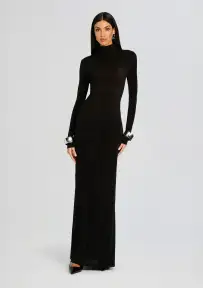 Kim Maxi Dress(Black,XXS)